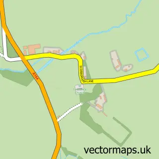 Street map sample of Scorborough, East Riding of Yorkshire