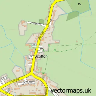 Street map sample of Scotton, North Yorkshire