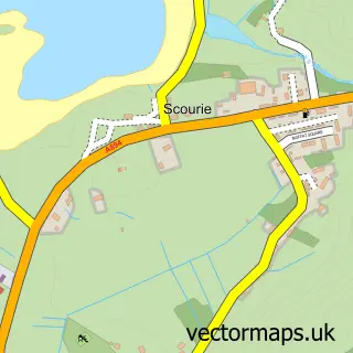 Street map sample of Scourie, Sutherland