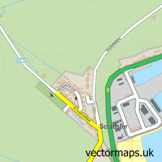 Street map sample of Scrabster, Caithness