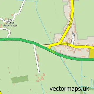 Street map sample of Sculthorpe, Norfolk