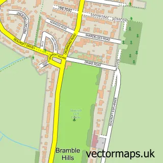 Street map sample of Seacroft, Lincolnshire