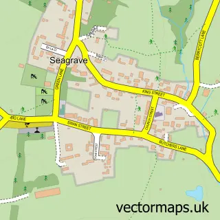 Street map sample of Seagrave, Leicestershire