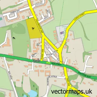 Street map sample of Seal, Kent