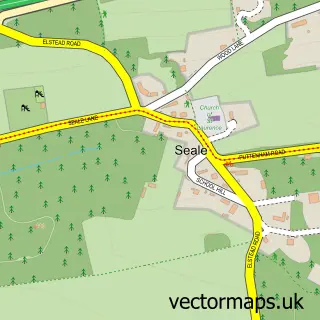 Street map sample of Seale, Surrey