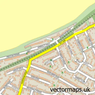 Street map sample of Seasalter, Kent