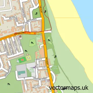 Street map sample of Seaton Carew, Durham