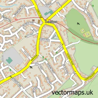 Street map sample of Seaton, Cumbria