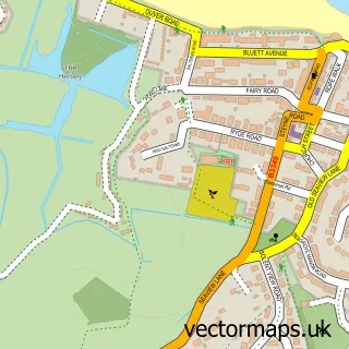 Street map sample of Seaview, Isle of Wight