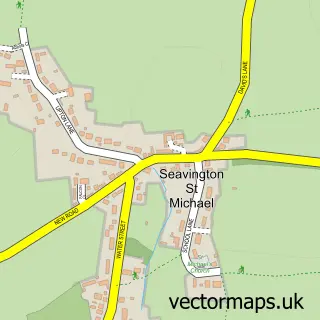 Street map sample of Seavington St Michael, Somerset