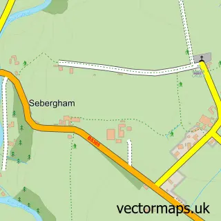 Street map sample of Sebergham, Cumbria