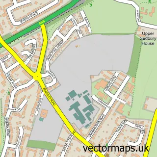 Street map sample of Sedbury, Gloucestershire