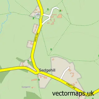 Street map sample of Sedgehill, Wiltshire