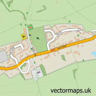 Street map sample of Seend, Wiltshire