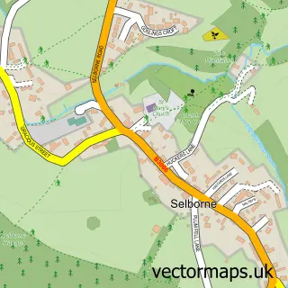 Street map sample of Selborne, Hampshire