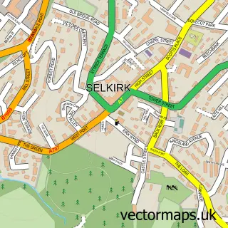 Street map sample of Selkirk, Roxburgh, Ettrick and Lauderdale