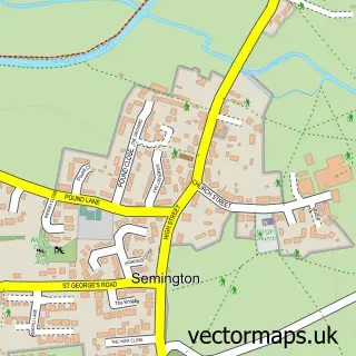 Street map sample of Semington, Wiltshire