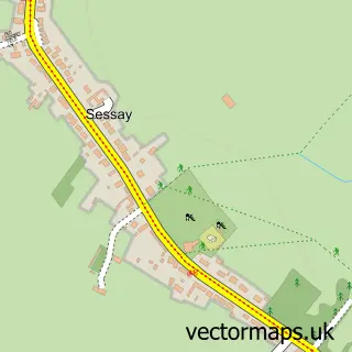 Street map sample of Sessay, North Yorkshire