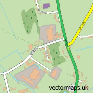 Street map sample of Setchey, Norfolk