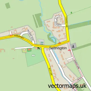Street map sample of Settrington, North Yorkshire