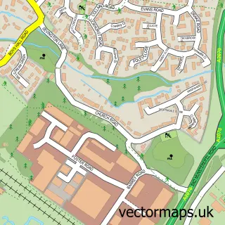 Street map sample of Sevington, Kent