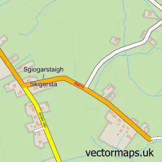 Street map sample of Sgiogarstaigh, Western Isles