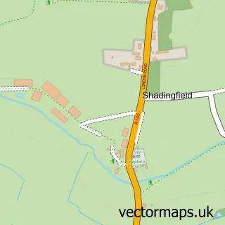 Street map sample of Shadingfield, Suffolk