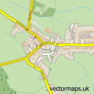 Street map sample of Shadoxhurst, Kent