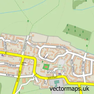 Street map sample of Shadwell, West Yorkshire