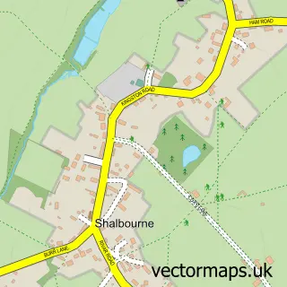 Street map sample of Shalbourne, Wiltshire