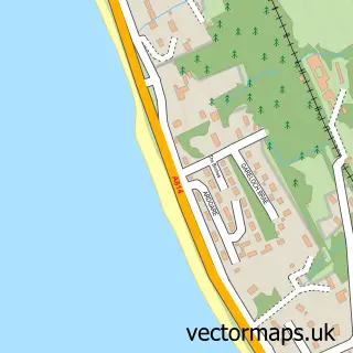 Street map sample of Shandon, Dunbartonshire