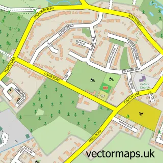 Street map sample of Sharnbrook, Bedfordshire