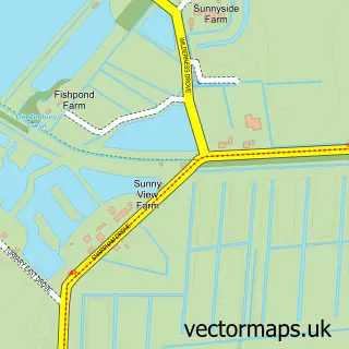 Street map sample of Sharpham, Somerset