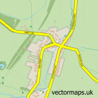 Street map sample of Shawell, Leicestershire