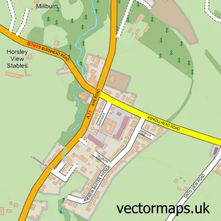 Street map sample of Shawsburn, Lanarkshire