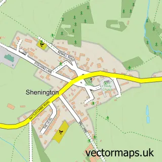 Street map sample of Shenington, Oxfordshire