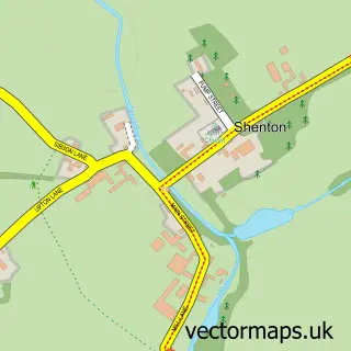 Street map sample of Shenton, Leicestershire