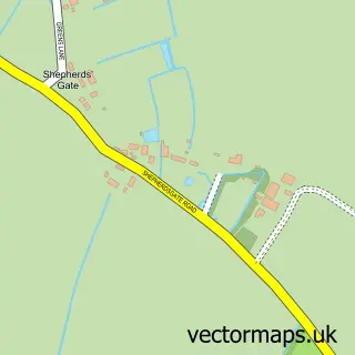 Street map sample of Shepherd's Gate, Norfolk
