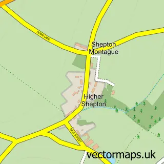 Street map sample of Shepton Montague, Somerset