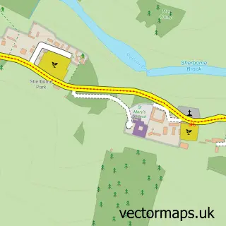 Street map sample of Sherborne, Gloucestershire