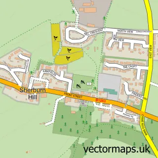 Street map sample of Sherburn Hill, Durham
