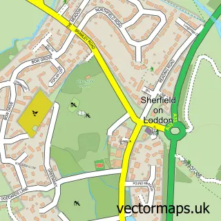 Street map sample of Sherfield on Loddon, Hampshire