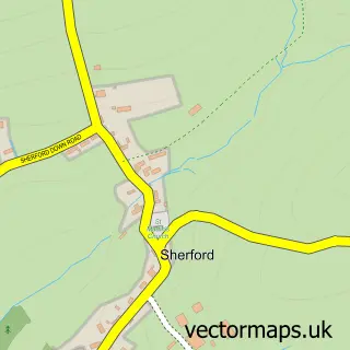 Street map sample of Sherford, Devon