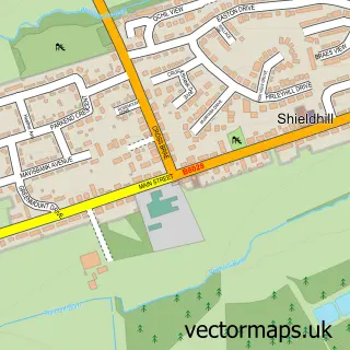 Street map sample of Shieldhill, Stirling and Falkirk