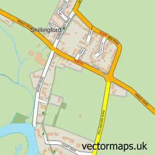 Street map sample of Shillingford, Oxfordshire