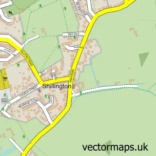 Street map sample of Shillington, Bedfordshire
