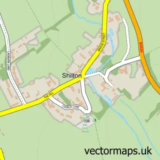 Street map sample of Shilton, Oxfordshire