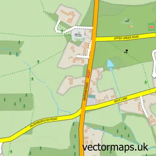 Street map sample of Shipbourne, Kent