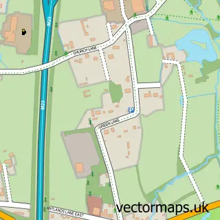 Street map sample of Shipley Bridge, Surrey