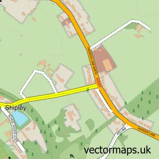Street map sample of Shipley, Derbyshire